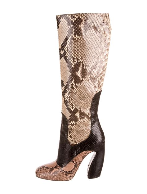 prada boot women|Prada snakeskin boots.